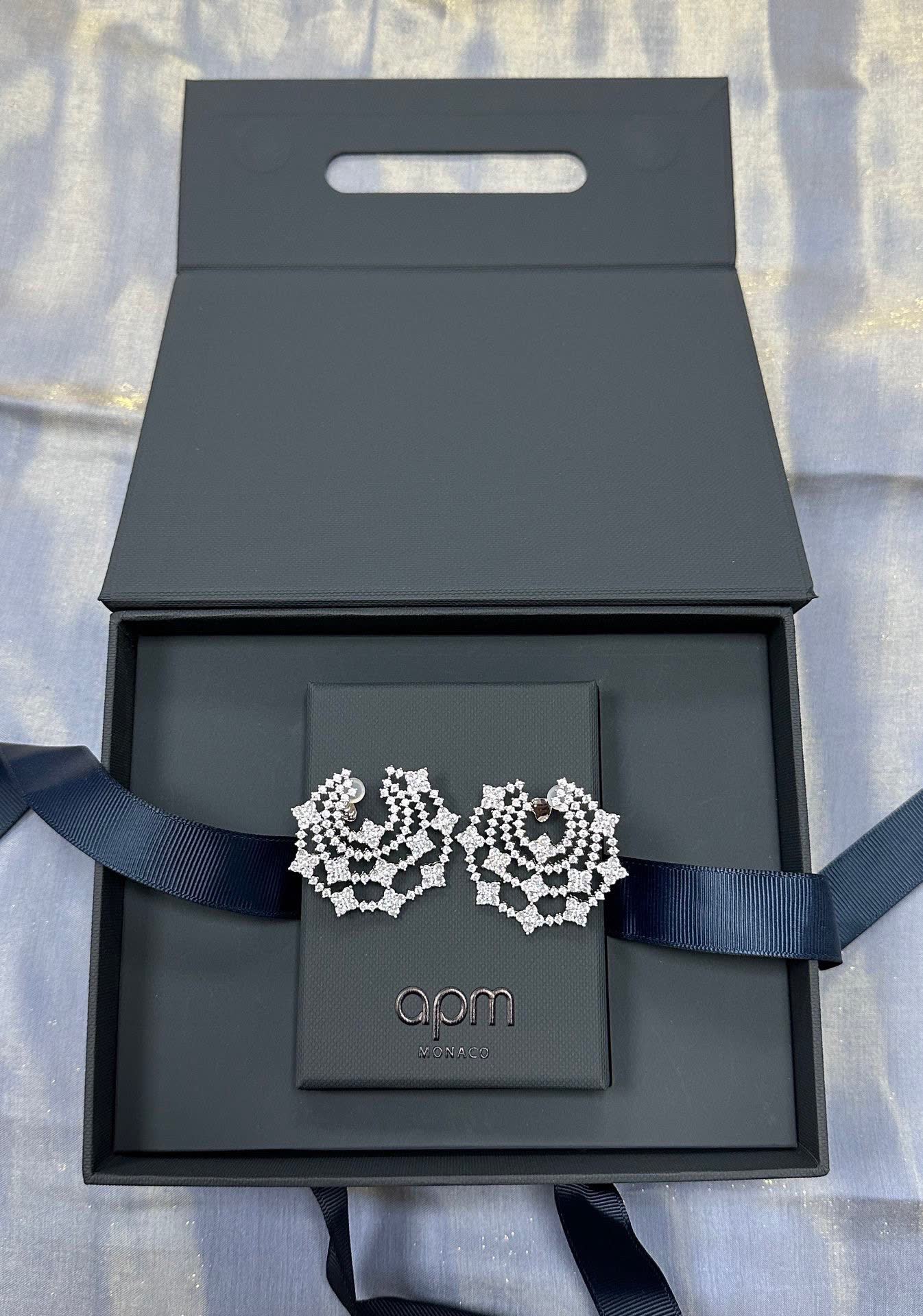 APM Monaco Diamond Stud Earrings